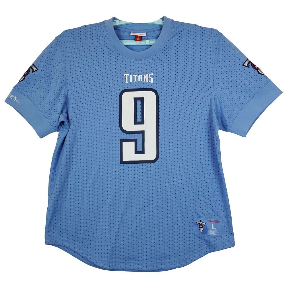 Steve McNair Titans Mitchell‎ & Ness NFL L Large Jersey Shirt Blue #9 New